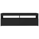 vidaXL Meuble TV avec lumières LED noir 120x35x40 cm