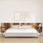 vidaXL Tête de lit avec armoire 3 Pièces Bois Ancien Bois d'ingénierie