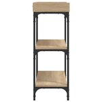 vidaXL Table console avec étagères chêne sonoma 100x30x80 cm