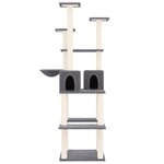 vidaXL Arbre à chat avec griffoirs en sisal Gris foncé 167 cm