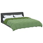vidaXL Duvet d'hiver Matelassé Vert 220 x 240 cm Microfibre