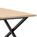 vidaXL Table basse cadre en X 90x90x45 cm bois de pin massif et fonte