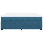 vidaXL Sommier à lattes de lit et matelas Bleu foncé 200x200cm Velours