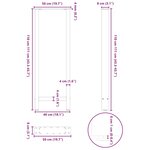 vidaXL Pieds de table de bar Blanc 2 pièces 50 x (110-111) cm Acier