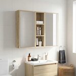 vidaXL Armoire murale de salle de bain Chêne Sonoma 20 x 14 x 70 cm