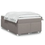 vidaXL Sommier à lattes de lit avec matelas Taupe 120x200 cm Tissu