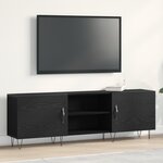 Meuble TV vidaXL Noir Chêne 150x30x50 cm Bois d'ingénierie