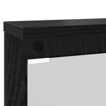 vidaXL Porte-manteau mural avec étagère Chêne noir 84 x 10 x 80 cm