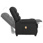 vidaXL Fauteuil de massage Noir Similicuir