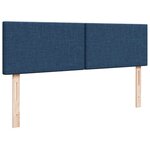 VidaXL Cadre de lit ottoman avec matelas bleu 140x200 cm tissu