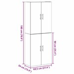 vidaXL Armoires 2 Pièces Bois Noir 69 5x34x180 cm Bois Ingénierie