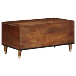 vidaXL Table basse marron miel 80 x 50 x 40 cm bois de manguier massif