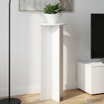 vidaXL Support de Plante 2 Pièces Blanc brillant Ø40 x 100 cm