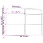 vidaXL Tête de lit chêne sonoma 160 cm acier et bois d'ingénierie