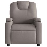 vidaXL Fauteuil de massage inclinable électrique Taupe Tissu