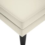 vidaXL Fauteuil long avec coussin et accoudoir droit crème velours