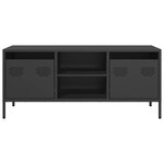 vidaXL Meuble TV noir 101 5x39x43 5 cm acier laminé à froid