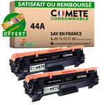 44A - 2 Toners Compatibles avec HP 44A CF244A Noir - Marque française