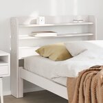 vidaXL Tête de lit avec étagères blanc 100 cm bois massif de pin