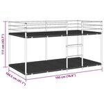 VidaXL Lit superposé sans matelas noir 100x190 cm acier