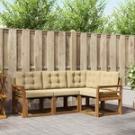 vidaXL Ensemble de canapés d'extérieur 4 Pièces Naturel et Beige