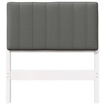vidaXL Tête de lit capitonnée Blanc et gris clair 80 cm Pin massif