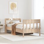 vidaXL Cadre de lit sans matelas 90x200 cm bois de pin massif