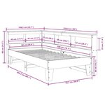 vidaXL Lit bibliothèque sans matelas blanc 90x200cm bois de pin massif