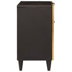 vidaXL Table de chevet avec tiroir Noir et or 50 x 33 x 60 cm
