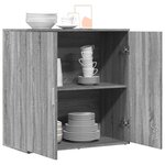 vidaXL Buffet sonoma gris 79x38x80 cm bois d'ingénierie