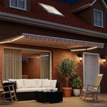 vidaXL Store rétractable manuel avec LEDs 4 5 × 3 m