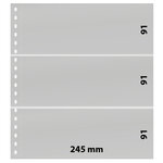 Feuilles de classement Omnia Lindner à 3 bandes pour blocs-feuillets. Fond - Blanc