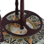 vidaXL Bar sous forme de globe Bois d'eucalyptus Bleu