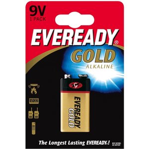Blister de 1 Pile Alcaline Gold 6LR61 LR622 9 V EVEREADY