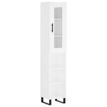 vidaXL Buffet haut Blanc 34 5x34x180 cm Bois d'ingénierie