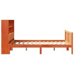 vidaXL Lit bibliothèque sans matelas cire marron 135x190 cm pin massif