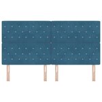 vidaXL Tête de Lit LED Argyle Manuel Bleu foncé 90 cm Velours