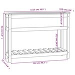 vidaXL Jardinière et étagère Blanc 111 5x34 5x81 cm Bois massif de pin