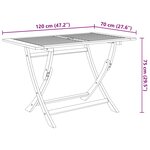 vidaXL Ensemble à manger d'extérieur pliable 7Pièces Bois d'acacia solide