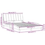 vidaXL Cadre de lit sans matelas bleu 140x200 cm tissu