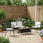 vidaXL Ensemble de jardin avec coussin acier