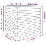 vidaXL Jardinière 70x70x72 5 cm bois massif de douglas