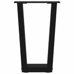 vidaXL Pieds de table basse en forme de V 2 pièces Noir 28 x (42-43 3) cm Acier