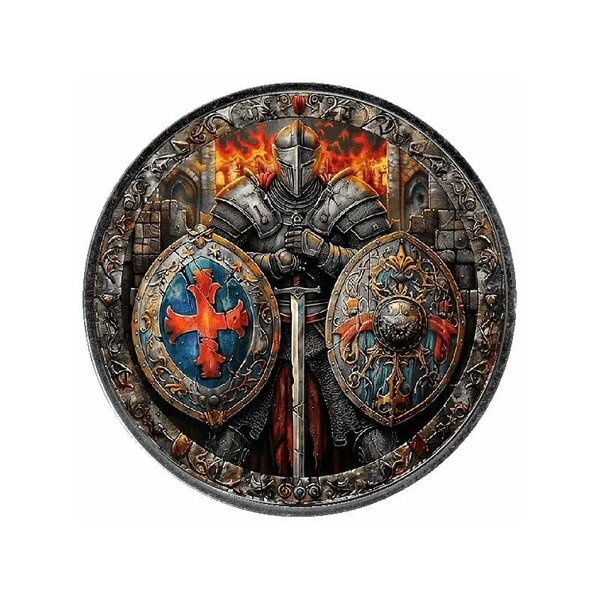 CRIMSON CRUSADER Knights of Honour American Eagle 1 Once Argent Monnaie 1 Dollars USA 2024
