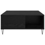 vidaXL Table basse Chêne noir 80 x 80 x 36 5 cm Bois d'ingénierie