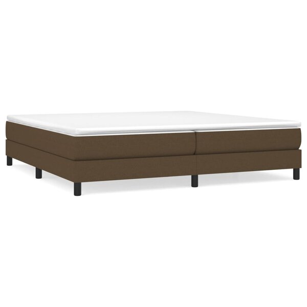 vidaXL Cadre de lit sans matelas marron foncé 200x200 cm tissu