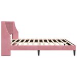 vidaXL Cadre de lit avec tête de lit Rose 200 x 200 cm Velours