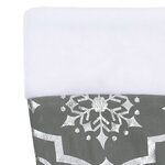 vidaXL Jupe de sapin de Noël de luxe avec chaussette Gris 90 cm Tissu