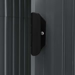 vidaXL Abri de jardin avec étagère Anthracite 205x130x183 cm Fer