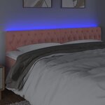 vidaXL Tête de lit à LED Rose 180x7x78/88 cm Velours